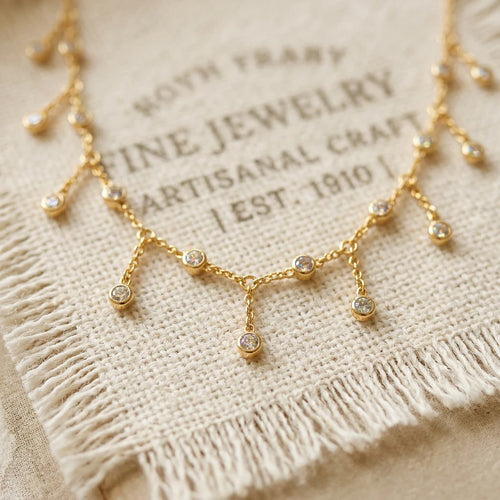 Moissanite Fringe Necklace