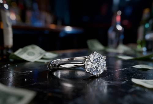 Classic Round Moissanite Solitaire Ring