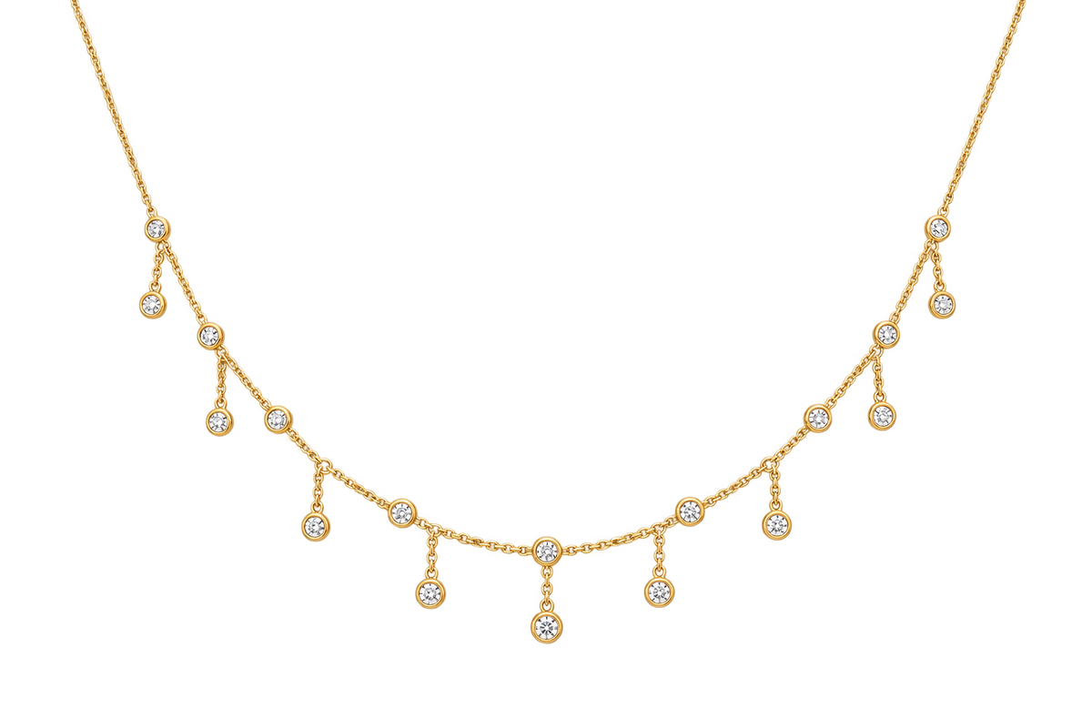 Moissanite Fringe Necklace