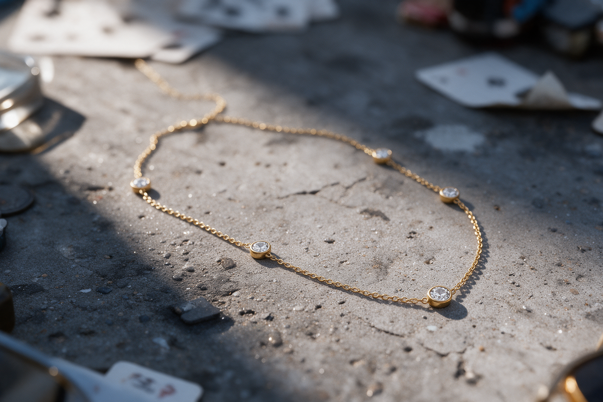 Fine Moissanite Station Necklace (Layer Piece)