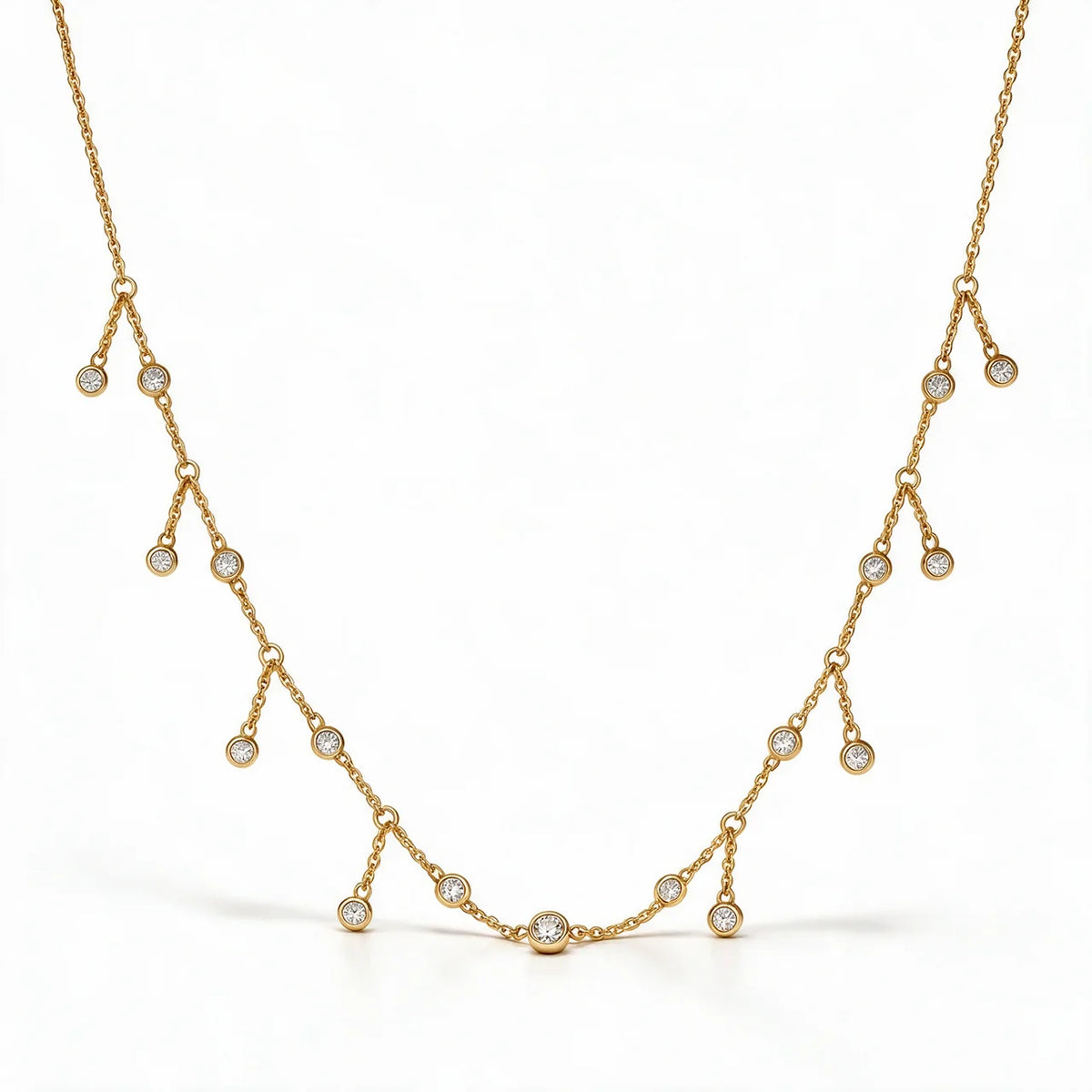 Moissanite Fringe Necklace