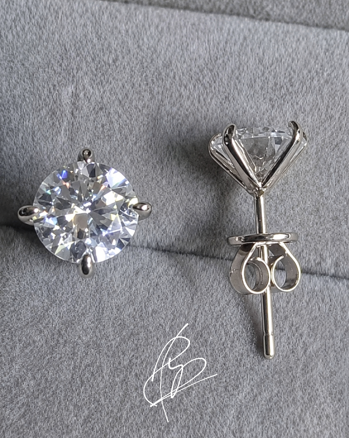Moissanite Titanium Studs