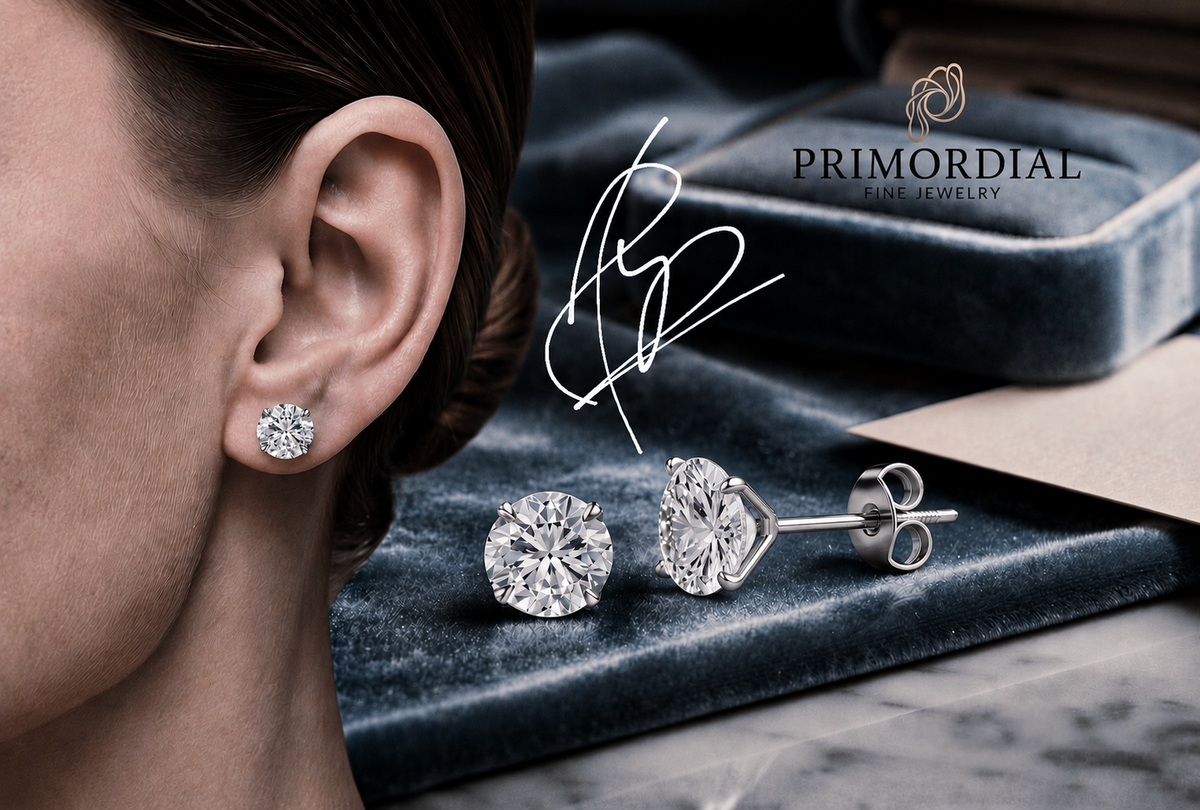 Moissanite Titanium Studs