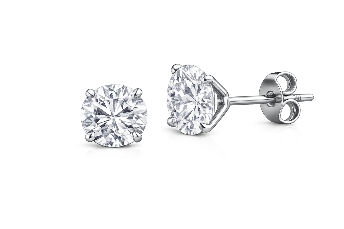Moissanite Titanium Studs