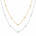 Fine Moissanite Station Necklace (Layer Piece)